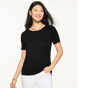 Plus Size Talbots Black Short Sleeve knit Top new with tags